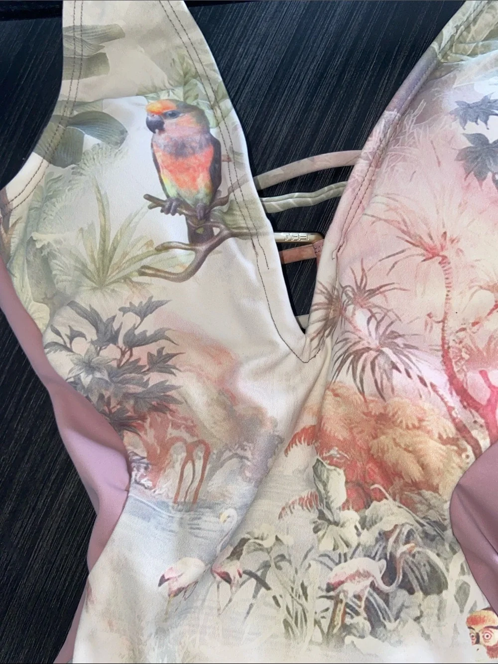 NWT Ta3 Contour Cheeky One-Piece Swimsuit in Contour Monkey Rose Size XS